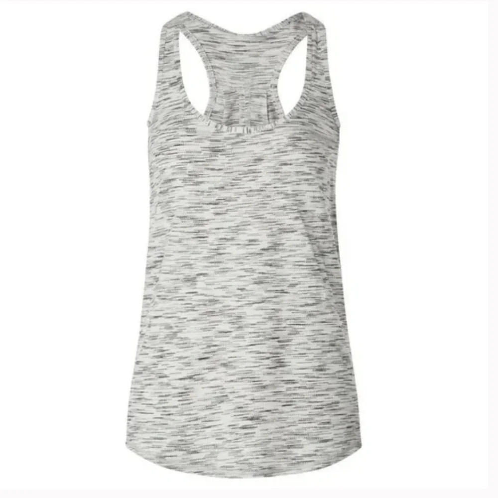 LULULEMON Salute The Sun Singlet II Tiger Space Dye Black White Size 4